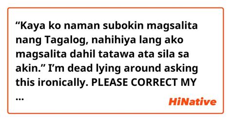 dahil nahihiya ako in english|HIYA: Tagalog.